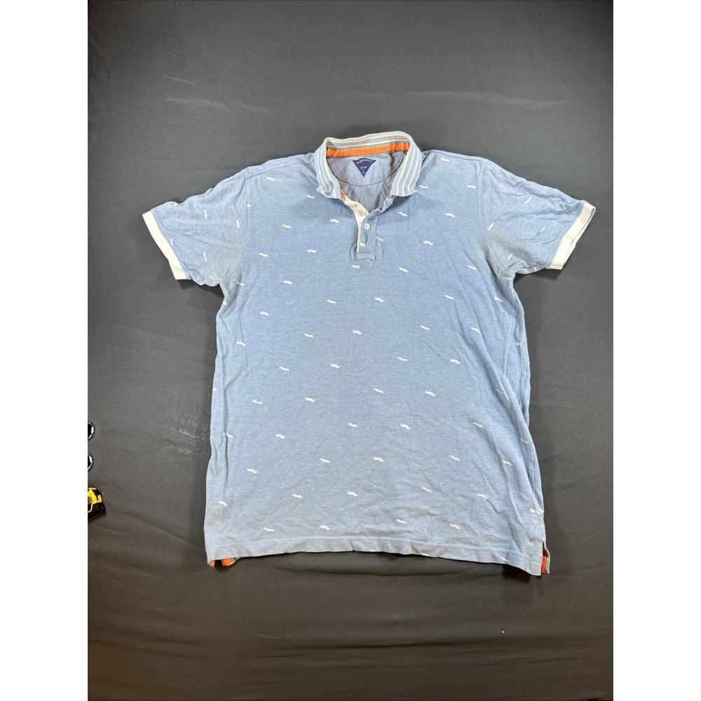 light blue short-sleeve polo shirt Large
